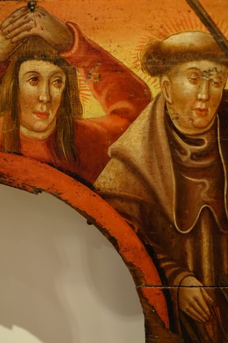 Renaissance - Predella(?) representing a Nativity and several saints, Bavaria, circa 1520