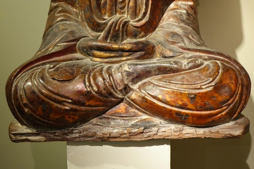 Large lacquered Buddha, China, early 19th c. - 