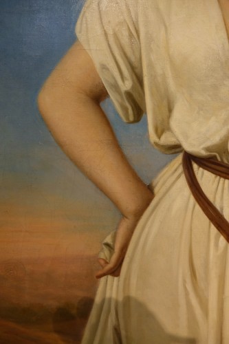 XIXe siècle - Jeune porteuse d'eau, Rebecca? - C.Spinetti, 1880