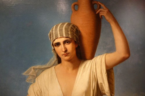 Napoléon III - &quot;Young woman carrying water, Rebecca?&quot;,oil on canvas ,C.Spinetti, 1880