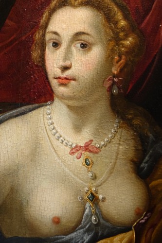 Tableaux et dessins Tableaux XVIe siècle - Portrait d'une Vénitienne, Italie fin 16e siècle