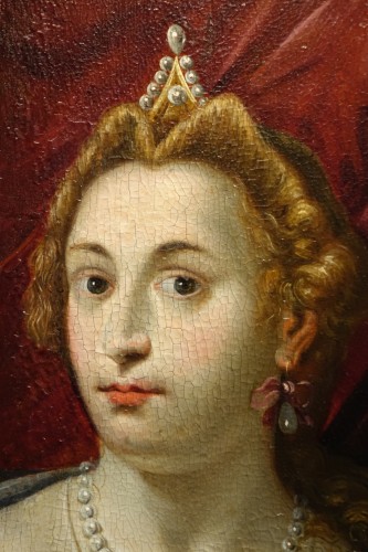 Portrait d'une Vénitienne, Italie fin 16e siècle - Louis XIII