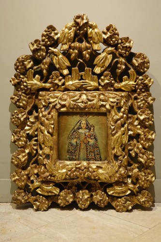 Antiquités - Vierge à l'Enfant -  Mexique, 18e siècle