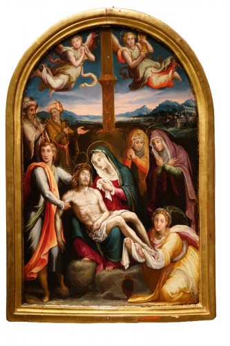 Descente ou Déposition de Croix - Italie 16e siècle