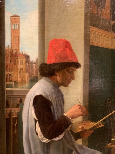 Jeune noble Vénitien posant pour son portrait - Edmond Lechevallier-Chevignard 1825-1902) - La Crédence