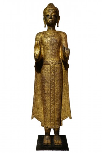 Large bronze Buddha - Rattanakosin, Thailand 19th century