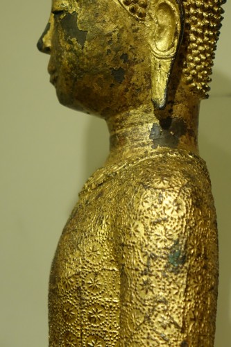 Antiquités - Grand Bouddha en bronze - Rattanakosin, Thaïlande 19e siècle