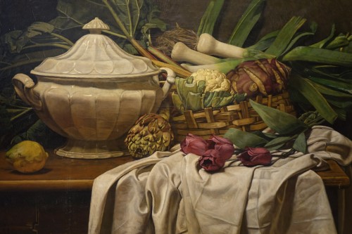 Large still life with vegetables and flowers, J.G.ANDERSEN, 1923 - Paintings & Drawings Style Art Déco