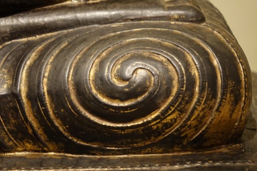 Asian Works of Art  - Very large Buddha in dry lacquer, Burma late 18th century 