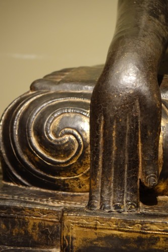 18th century - Very large Buddha in dry lacquer, Burma late 18th century 