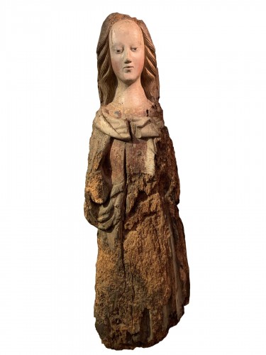 Grande Vierge en bois sculpté, Allemagne vers 1400