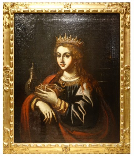 Portrait d'une reine ou allégorie de la Fortune. Espagne vers 1600
