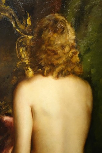  Large nude back study painting-G.P. RESTELLINI 1931 - Art Déco