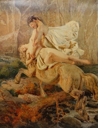 Paintings & Drawings  - Dejanira abducted by the centaur Nessus, F.MATANIA, circa 1920