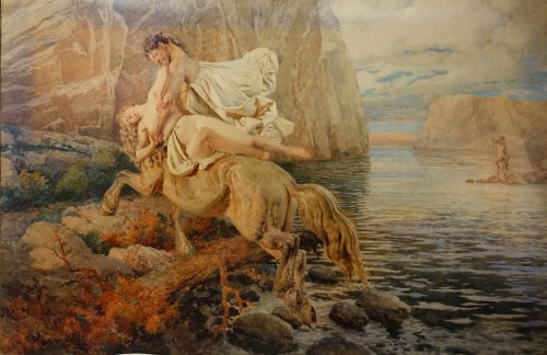 XXe siècle - Déjanire enlevée par le centaure Nessus - F.MATANIA, vers 1920