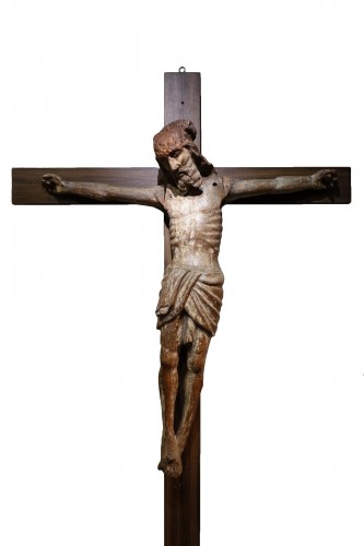 Large Christ on the cross, Burgundy, 15th c.