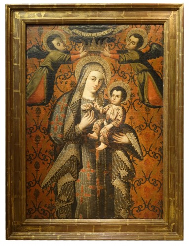 Vierge à l'Enfant couronnée, Nouvelle Espagne 18e siècle