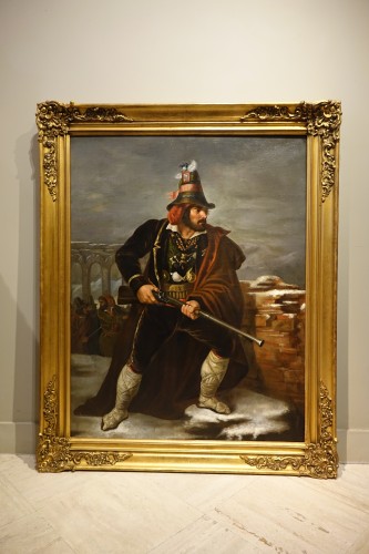 Guerrier Romain, Augusto de PINELLI (1823-1892) - Tableaux et dessins Style Napoléon III