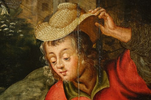 Antiquités - Grande Adoration des bergers, Flandres 17e siècle