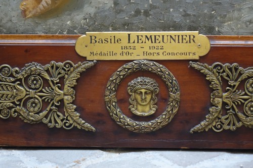 Antiquités - Très grand portrait d'une femme de qualité daté 1914 - Basile LEMEUNIER ( 1852-1922)