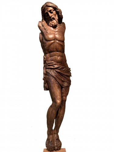 Très grand Christ en chêne, Flandres ou nord de la France, 17e s.