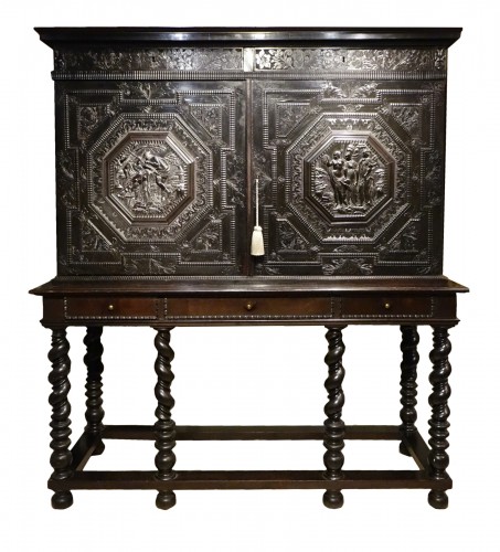 Cabinet en ébène , France ou Pays-Bas 17e siècle