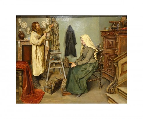 L'atelier du sculpteur - Leo van AKEN, 1883