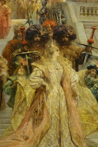 Tableaux et dessins  - La visite de la reine de Saba -  Georges CLAIRIN ( 1843-1919)