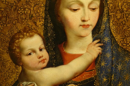 Antiquités - Vierge à l'Enfant,Rome, 18e s.