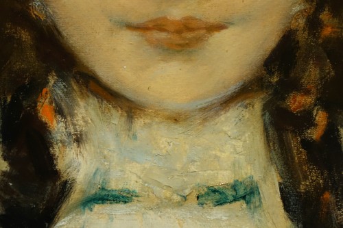 Paintings & Drawings  - Portrait of a young girl - Lucien Grandgérard, dated 1936