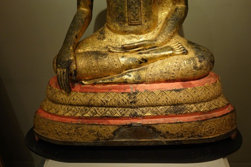 Asian Works of Art  - Bronze statue of Buddha, Thailand, Rattanakosin, early 19th c.