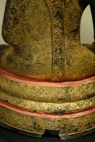 Antiquités - Bronze statue of Buddha, Thailand, Rattanakosin, early 19th c.