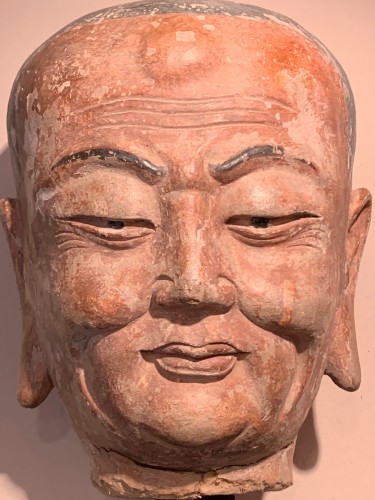 Terracotta head, China Ming dynasty (1368-1644) - Asian Works of Art Style 