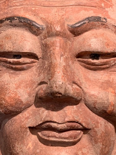 Asian Works of Art  - Terracotta head, China Ming dynasty (1368-1644)