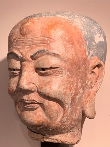 Antiquités - Terracotta head, China Ming dynasty (1368-1644)