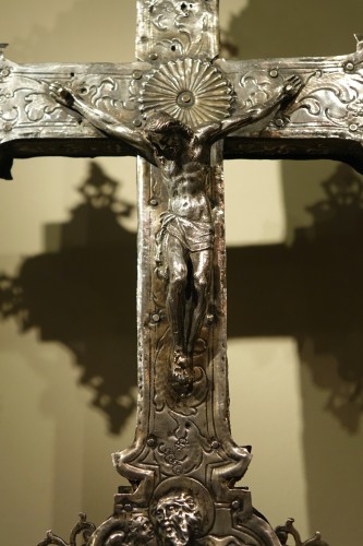 Religious Antiques  - A processional cross in silver, Venice, early 16th century