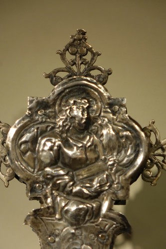 <= 16th century - A processional cross in silver, Venice, early 16th century