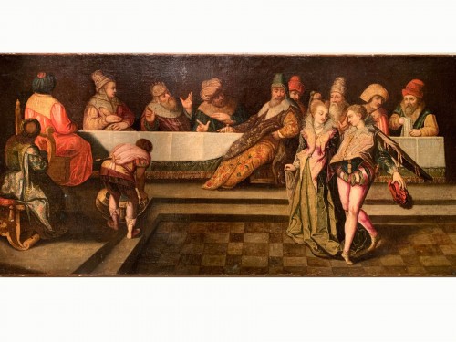 " Scene of a Feast ", Venice, 2nd half of the 16th century.