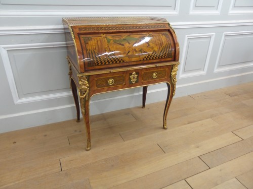 Mobilier Bureau et Secrétaire - Bureau cylindre estampillé Schmitz