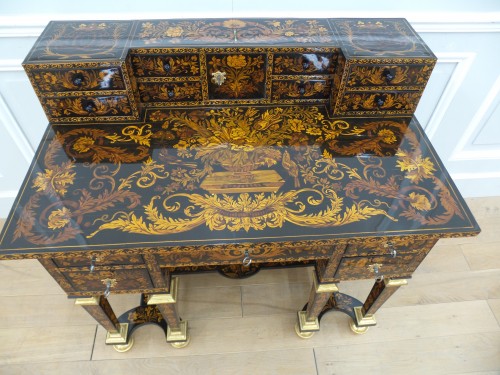 Antiquités - Bureau Mazarin d'époque Louis XIV