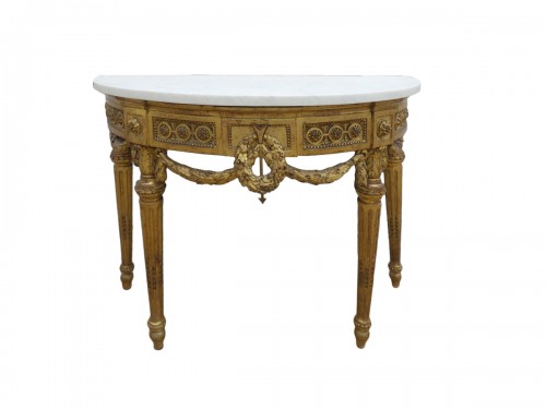 A Louis XVI Half-moon console