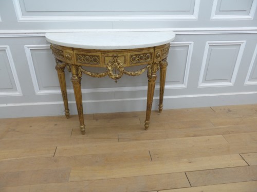 Furniture  - A Louis XVI Half-moon console