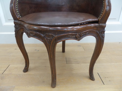 18th century - Louis XV Fauteuil de bureau