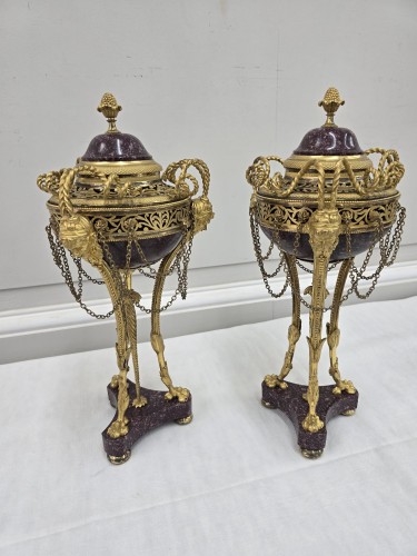 Louis XVI - Paire de brûle-parfum d'époque Louis XVI