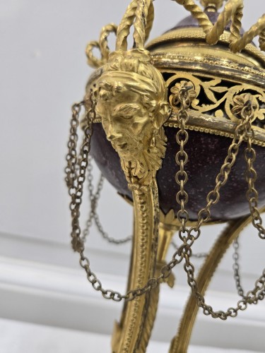 Antiquités - Paire de brûle-parfum d'époque Louis XVI