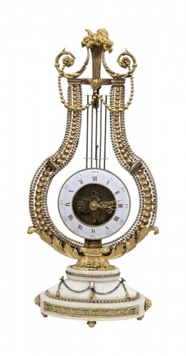 Pendule lyre d'époque Louis XVI