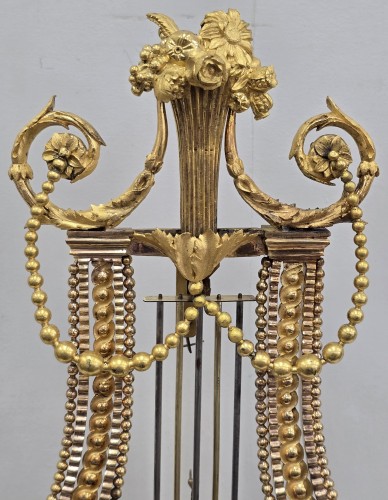 Pendule lyre d'époque Louis XVI - Horlogerie Style Louis XVI