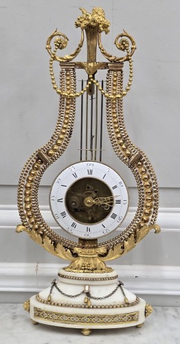 Horlogerie Pendule - Pendule lyre d'époque Louis XVI