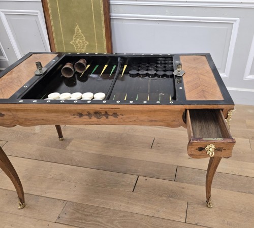 Mobilier Table à Jeux - Table tric -trac d'époque Louis XV