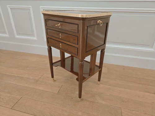 Louis XVI - Table chiffonnière à la Tronchin estampillée Joseph Gengenbach 